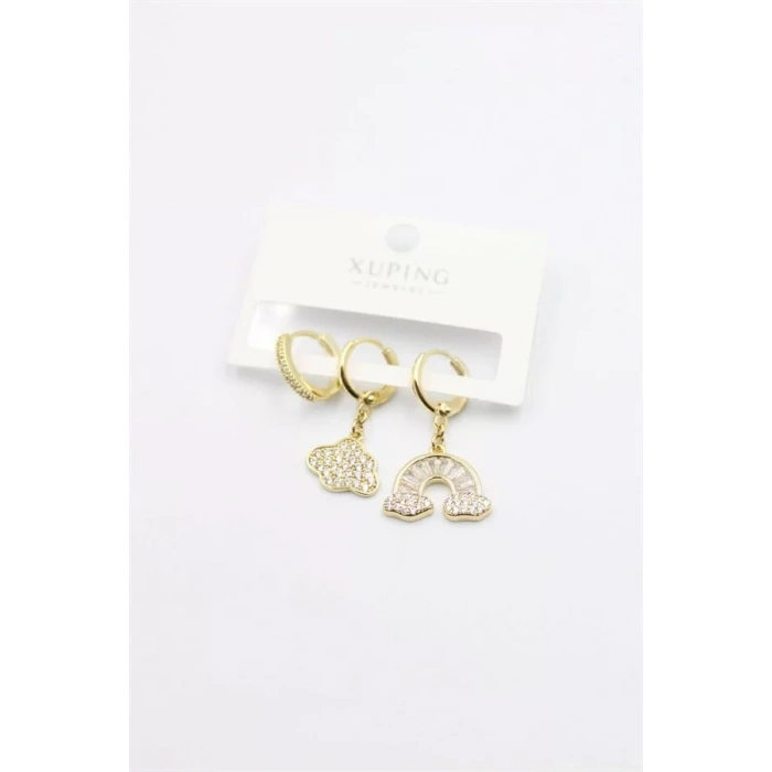 3lü  Xuping Küpe - Altın