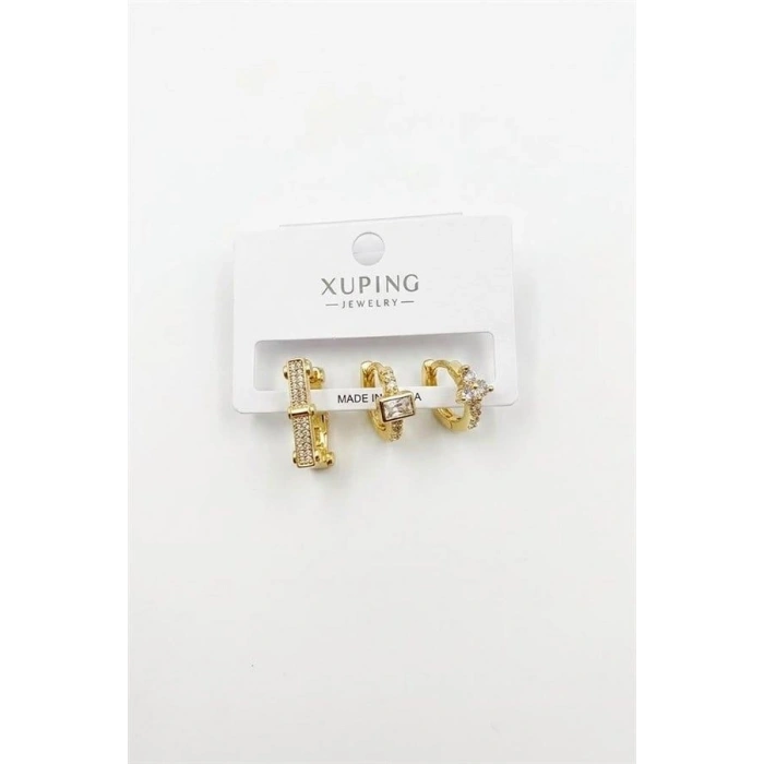 3lü Xuping Küpe - Altın