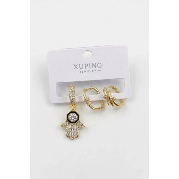 3lü Xuping Küpe - Altın