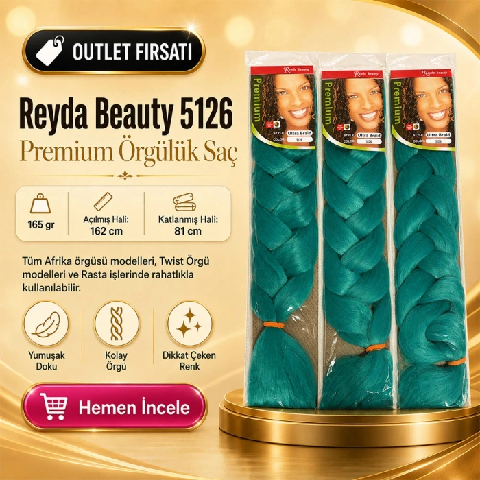 3 Paket - Afrika Örgüsü Ve Rasta İçin Sentetik Saç 5126
