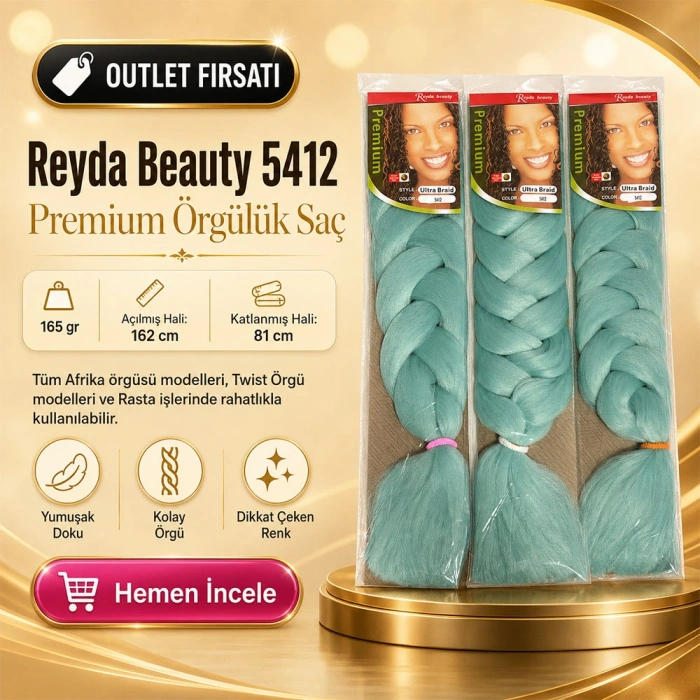 3 Paket - Afrika Örgüsü Ve Rasta İçin Sentetik Saç 5412