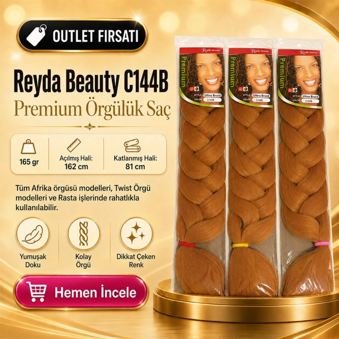 3 Paket - Afrika Örgüsü Ve Rasta İçin Sentetik Saç C144B