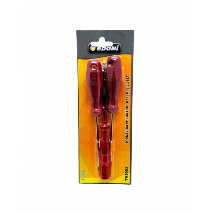 3 PARÇA SET TORNAVİDA YILDIZ - DÜZ - KONTROL KALEMİ