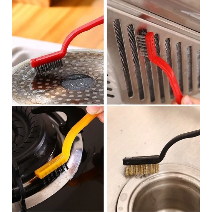 3 Parça Tel Fırça Detaylı Temizlik Seti (4887)