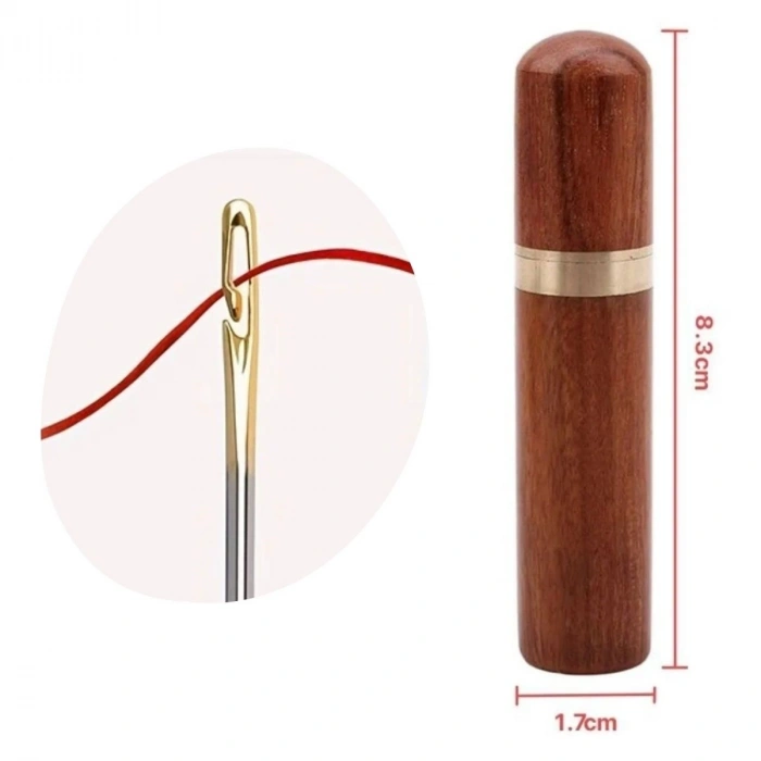 30 Adet İğneli Ahşap Kutulu Dikiş İğne Seti (4887)