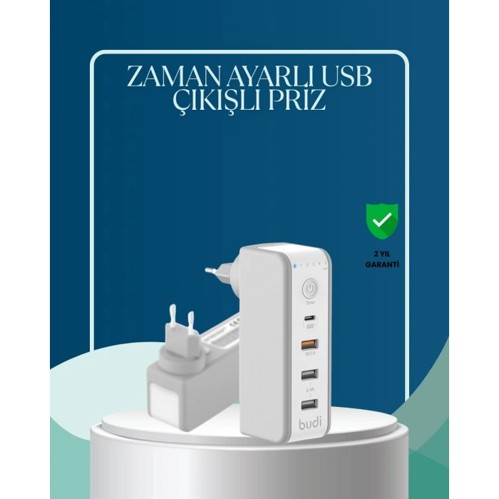 30w Type C Şarj Cihazı Zamanlayıcılı Çok Portlu Tasarım