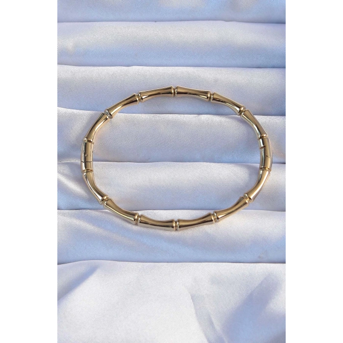 316L Çelik Altın Renk Kemik Model Bileklik - TJ-BB6392