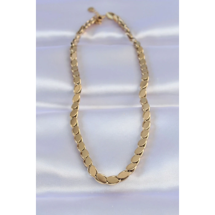 316l Çelik Gold Renk Arpa Model Kolye 5886