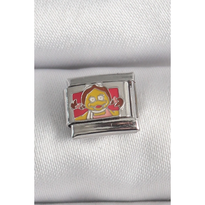 316L Çelik Gümüş Renk Renkli Çocuk İşlemeli Nomination Charm - TJ-BC1388