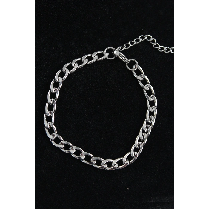 316L Çelik Kalın Klasik Model Gümüş Renk Erkek Bileklik - TJ-EB3741