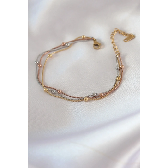 316L Çelik Mix Renk Minimal Toplu Kadın Bileklik - TJ-BB5438