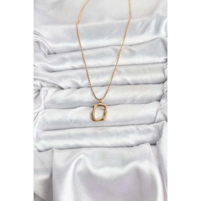 316L Çelik Zincir Gold Renk Model Kadın Kolye - TJ-BKO10688