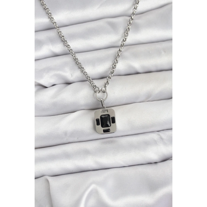 316L Çelik Zincir Gümüş Renk Vintage Model Kadın Kolye - TJ-BKO10686