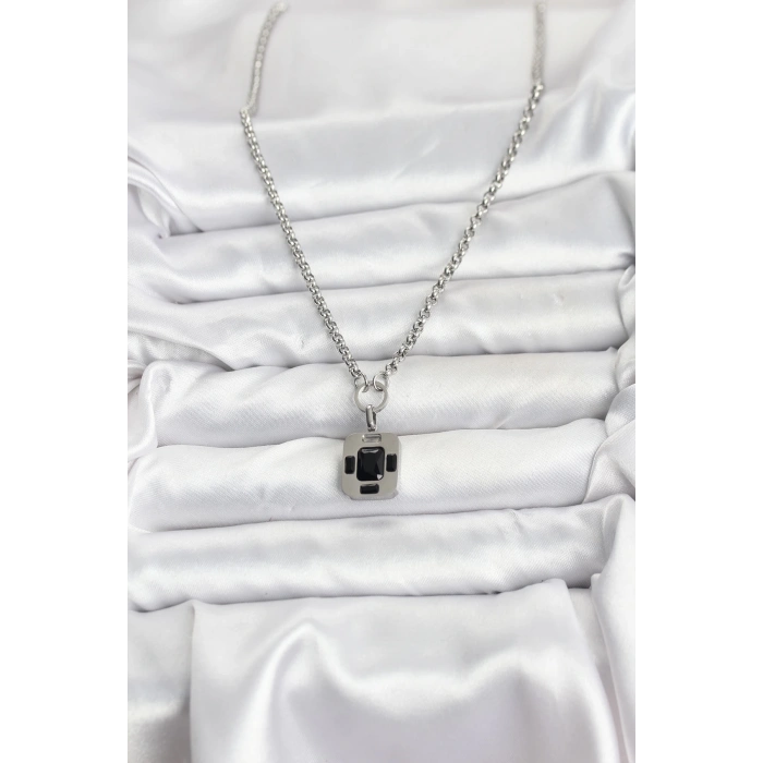 316L Çelik Zincir Gümüş Renk Vintage Model Kadın Kolye - TJ-BKO10686