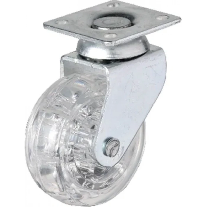 325 - 50x20 Mm Şeffaf Makaralı Tablalı Teker 4 Adet