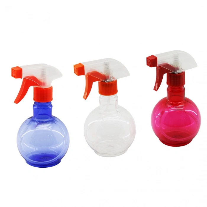 350ML RENKLİ ŞEFFAF TOMBUL - PLASTİK BOŞ SPREY PÜSKÜRTÜCÜ ŞİŞE (4887)