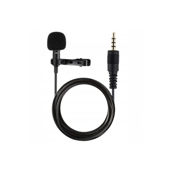 3.5mm Jak 1.5 Metre Double Mikrofon - Siyah