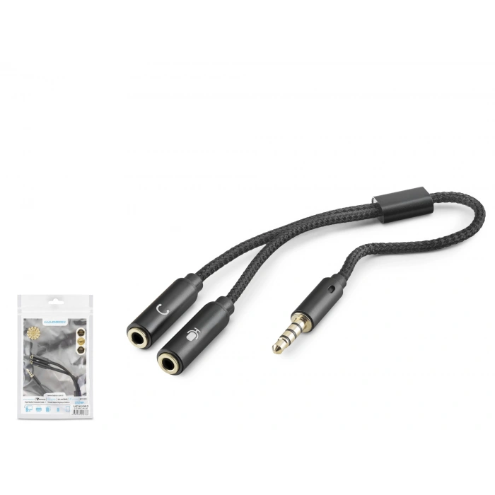 3.5Mm Mikrofon Ve Aux Ses Ayırıcı Adaptör Siyah HDX1083