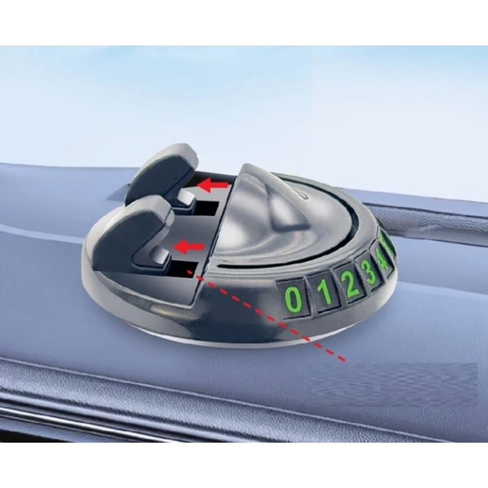 360° Dönebilen Yapışkanlı Numaratörlü Araç Telefon Tutucu (4887)