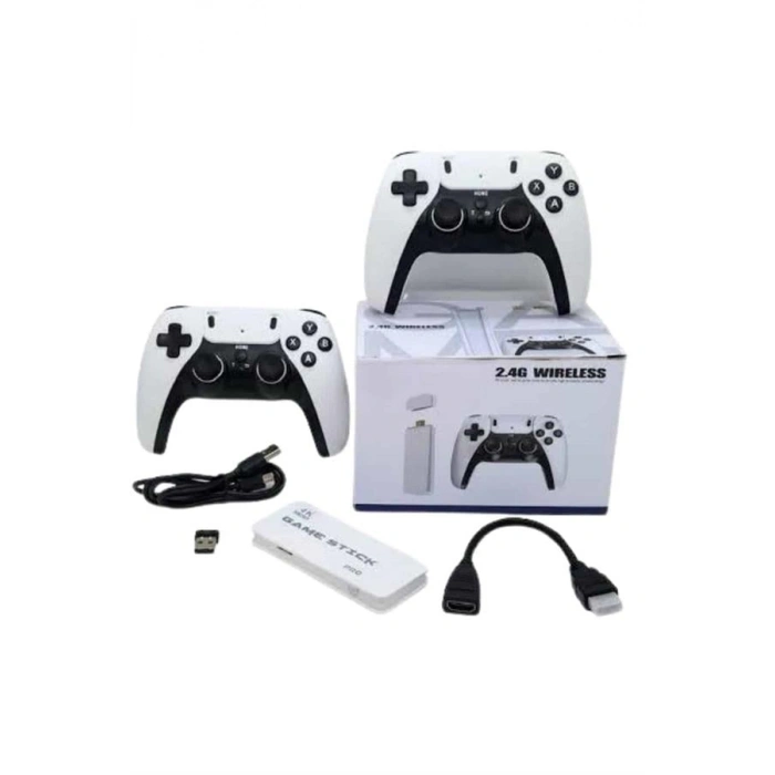 3D 4K 2000 Oyunlu Game Stick Oyun Konsolu Çift Konsol