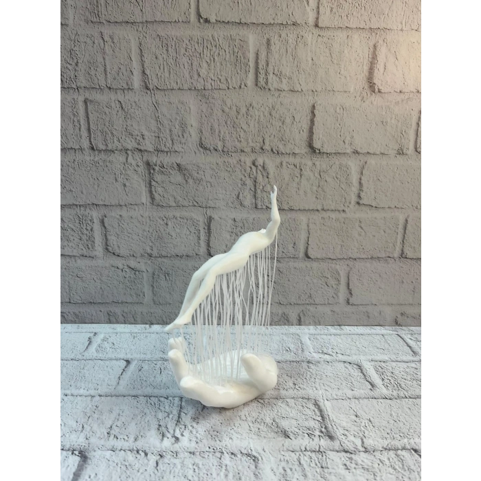 3d El İnsan Figürü Beyaz İskandinav Tarzı Dekoratif Obje