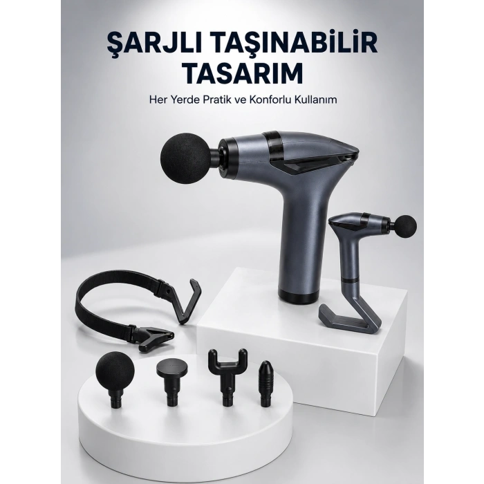 3in1 Fonksiyonel Şarjlı Masaj Aleti Ayak Yüz Vücut Masajı Yeni Nesil