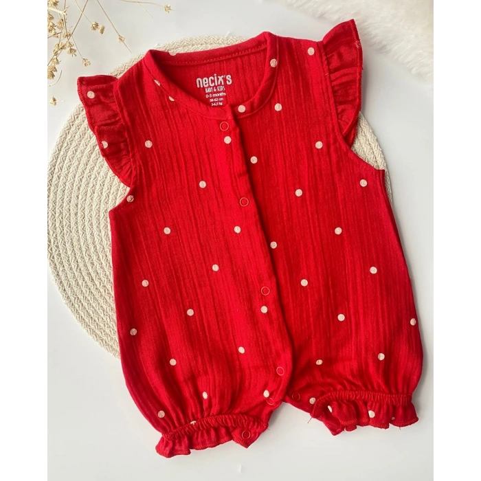 3lu Muslin Kız Bebek Tulum Set