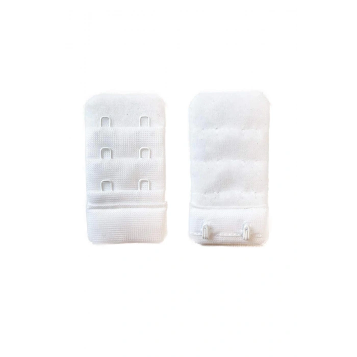 4 Adet Agraf Sütyen Uzatma Kopçası 3 Sıra / 2 Kanca Siyah Beyaz Ten Gri