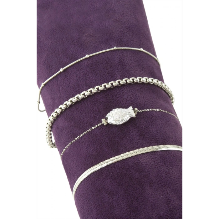 4 Adet Balık Zincir Bileklik