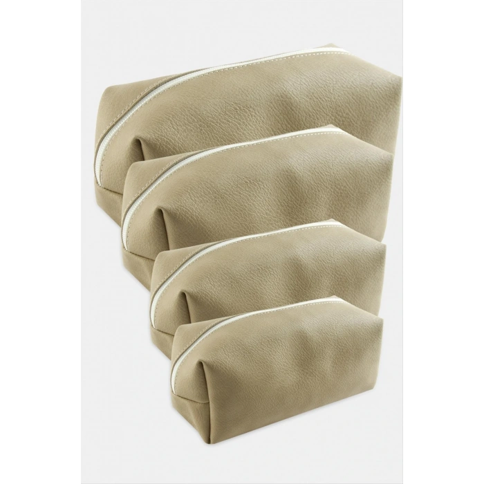 4 Adet El Tutmalı Makyaj Çantası