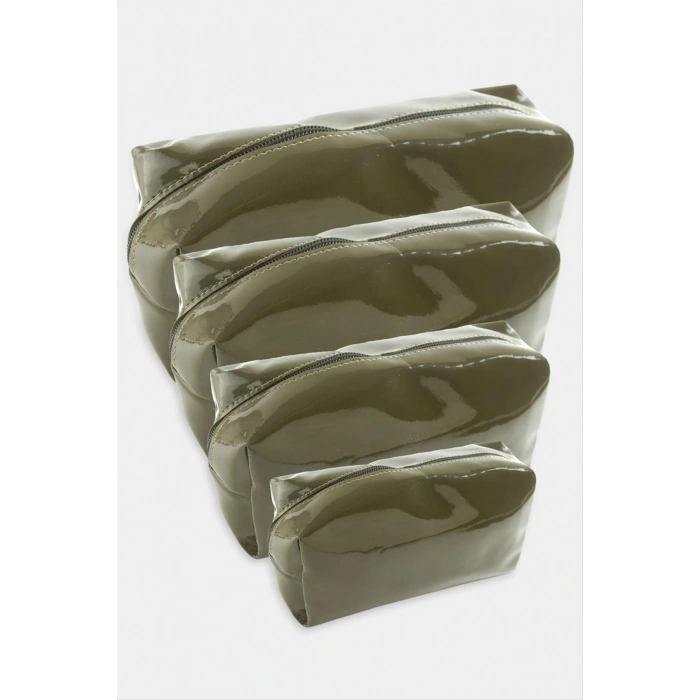 4 Adet El Tutmalı Makyaj Çantası