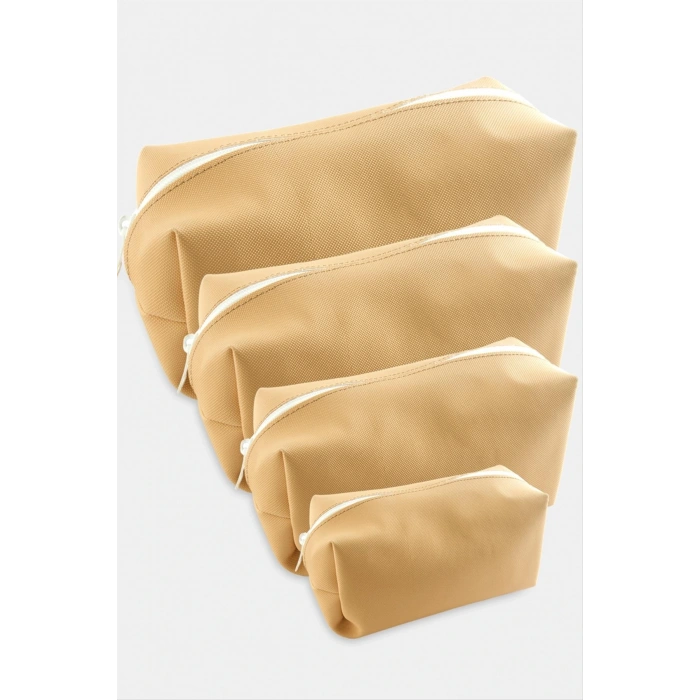 4 Adet El Tutmalı Makyaj Çantası