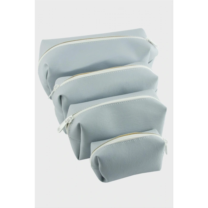 4 Adet El Tutmalı Makyaj Çantası