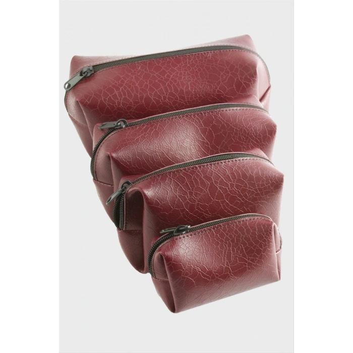 4 Adet El Tutmalı Makyaj Çantası