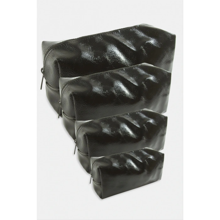 4 Adet El Tutmalı Makyaj Çantası