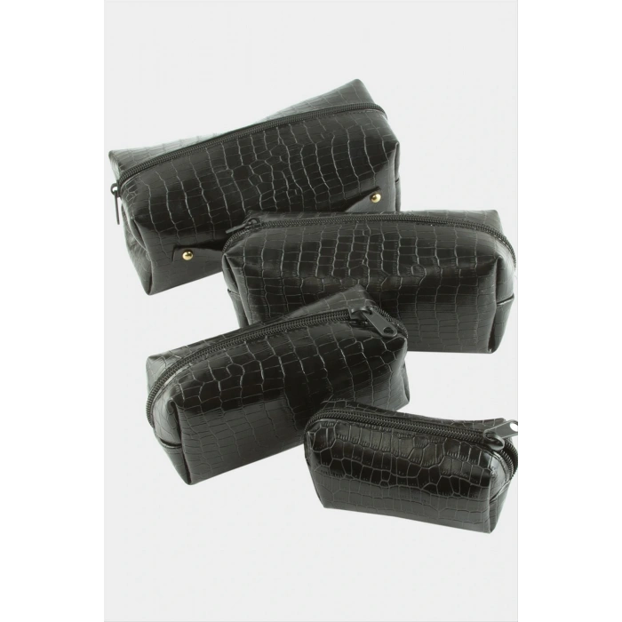 4 Adet El Tutmalı Makyaj Çantası