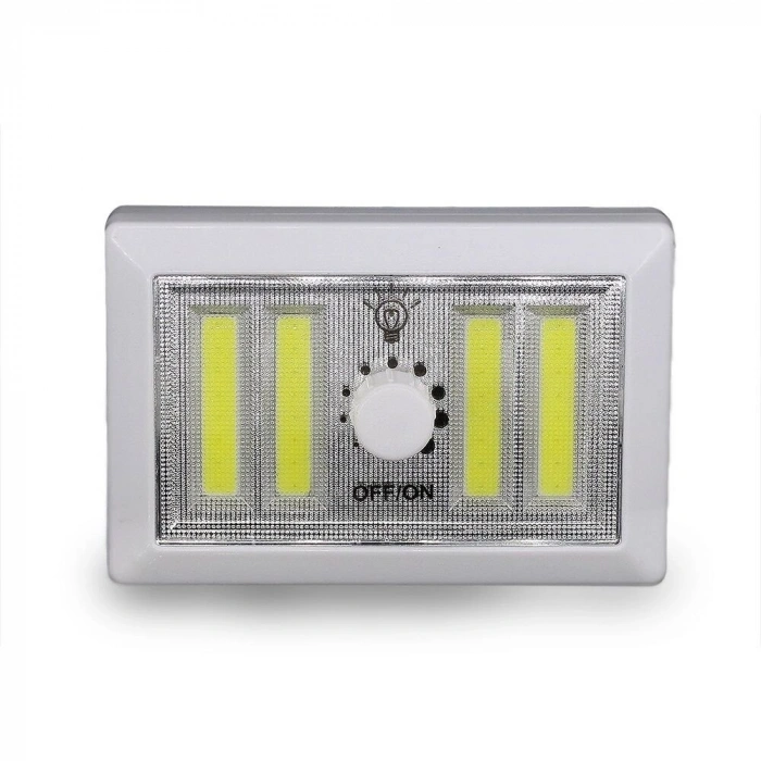 4 Ledli Pilli Led Lamba Güç Ayarlı Led Portatif Lamba Led Işık - Mıknatıslı Yapışkanlı