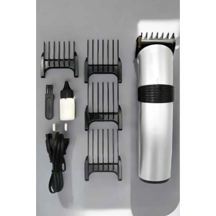 4 Taraklı Profesyonel Şarjlı Saç Ve Sakal Kesme Tıraş Makinesi Seti
