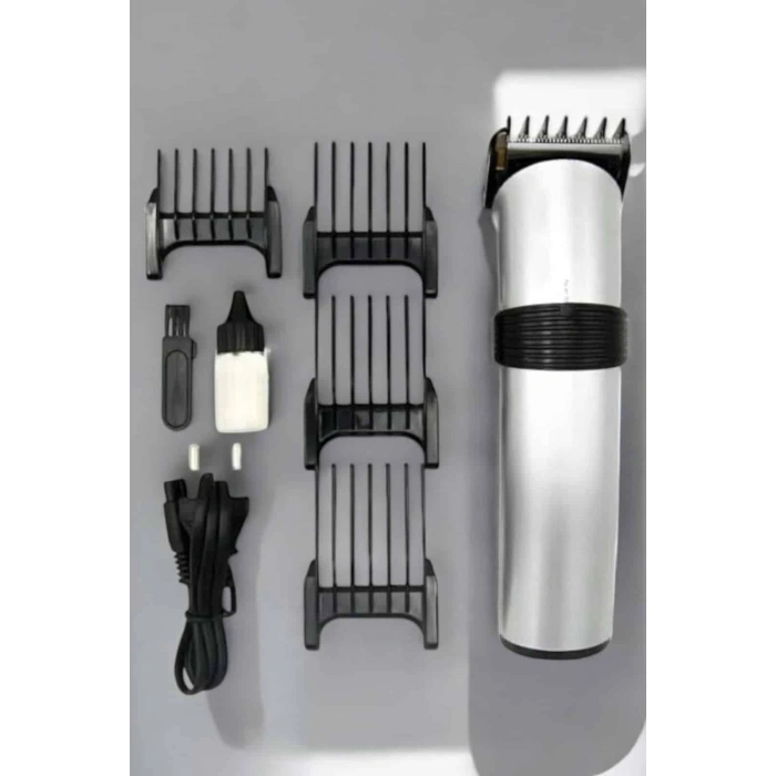 4 Taraklı Profesyonel Şarjlı Saç Ve Sakal Kesme Tıraş Makinesi Seti