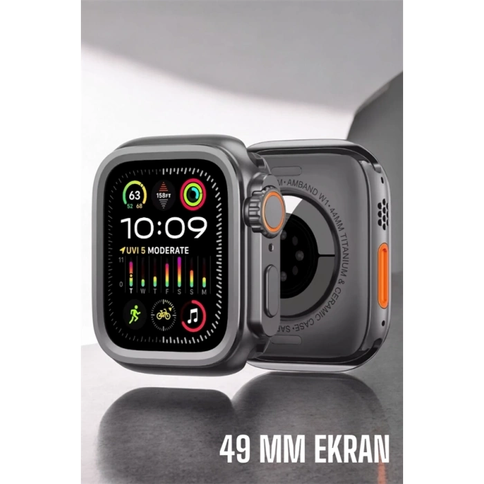 45 Mm Gri Kasa Ultra Akıllı Saat Sesli Görüşme, Sağlık Takibi, Suya Dayanıklı