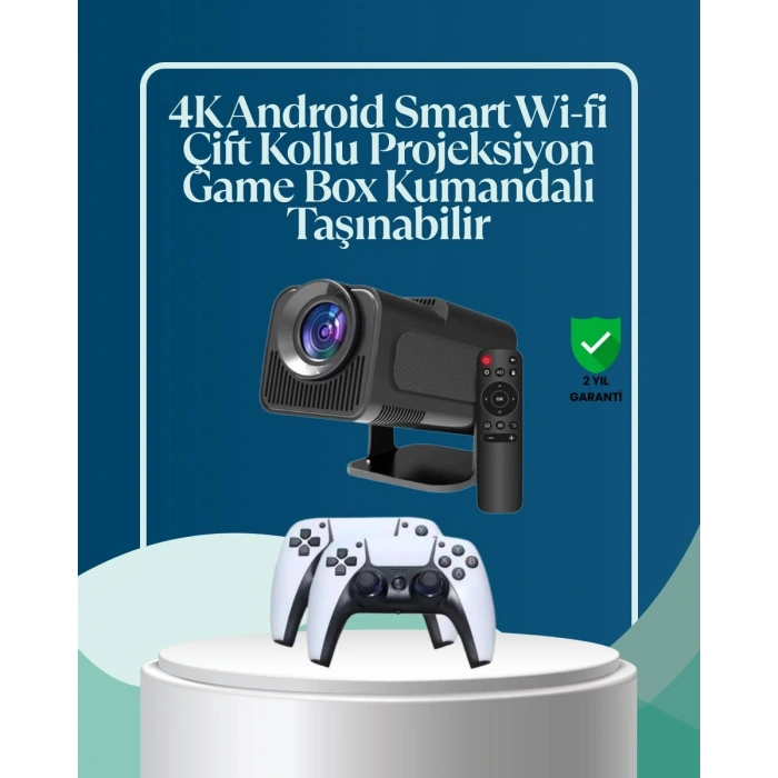 450 Ansı Lümen 4k Destekli Kompakt Ev Projektörü