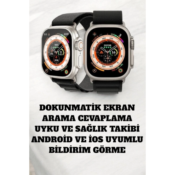49mm Ekranlı Kan Basıncı Ve Adımsayar Özellikli Bluetooth Akıllı Saat
