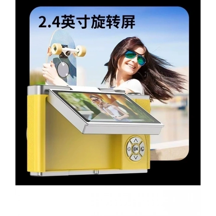 4k Dijital Retro Video Kamera 48mp 18x Zoom Flaşlı (32gb) Kart Dijital Vlog Fotoğraf  Makinesi Türkçe