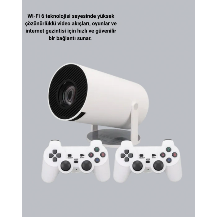 4k Wi-fi 6 Projeksiyon Cihazı – 10.000+ Oyun Desteği, Kablosuz Bağlantı Ve Çoklu Giriş Portları