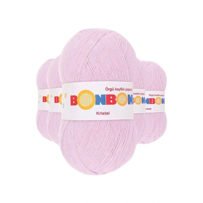 5 Adet Kristal El Örgü Lif İpi Lila 98332 - bonbon mudanis