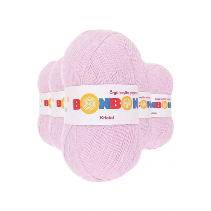 5 Adet Kristal El Örgü Lif İpi Lila 98332 - bonbon mudanis
