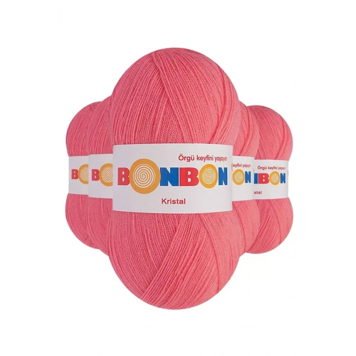 5 Adet Kristal El Örgü Lif İpi Pembe 98230 - bonbon mudanis