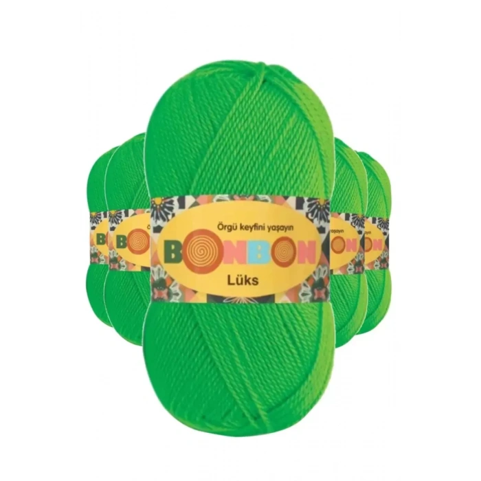 5 Adet Lüks Patik İpi Yünü Neon 98395 - bonbon mudanis