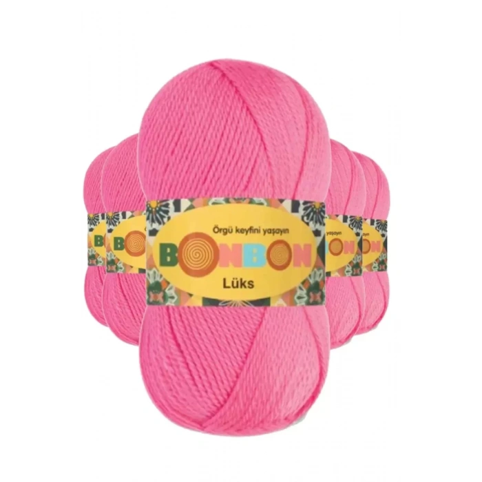 5 Adet Lüks Patik İpi Yünü Pembe 98230 - bonbon mudanis