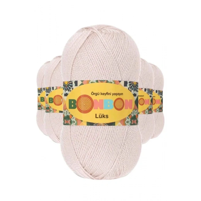 5 Adet Lüks Patik İpi Yünü Pudra 98405 - bonbon mudanis